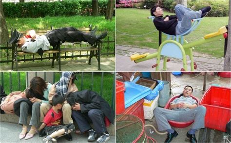 Sleeping Chinese People Amusing Planet