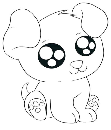 Big Eyed Dog Dogs Kids Coloring Pages