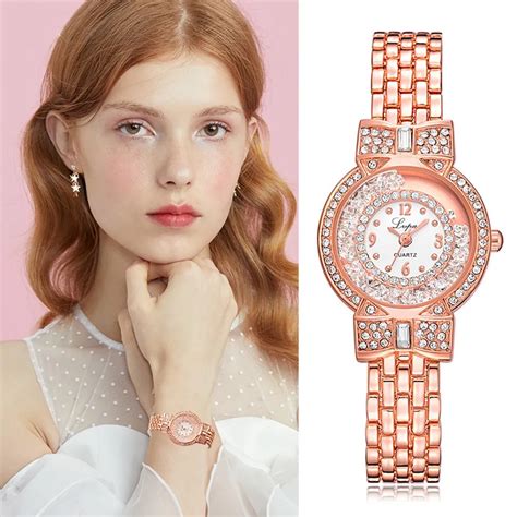 Lvpai Women Watches Ladies Fashion Luxury Bracelet Watch Rose Gold