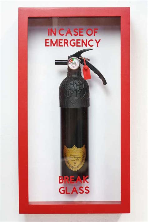 Plastic Jesus In Case Of Emergency Dom Perignon Midi Fire Extinguisher For Sale At 1stdibs