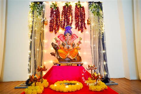 A Beautiful Ganesh Chaturthi Decoration For Home In Your City Delhi Ncr