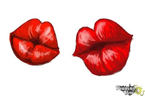 How To Draw Puckered Lips Step 9 Lips Drawing Drawing Lessons For