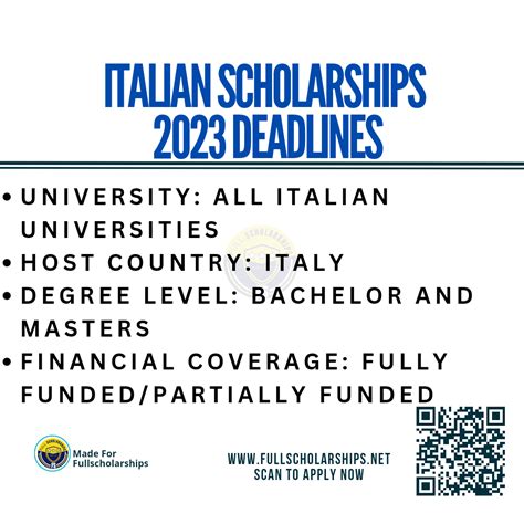 List Of Fully Funded Italian Scholarships 2023 2024 For International