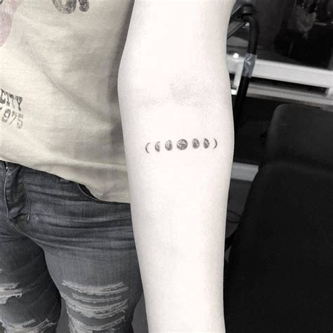 Moon Phases Tattoo Forearm Tattoo Designs For Men