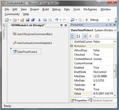 Add Any Control Button Grid List To Outlook Excel Word Toolbar In Vsto