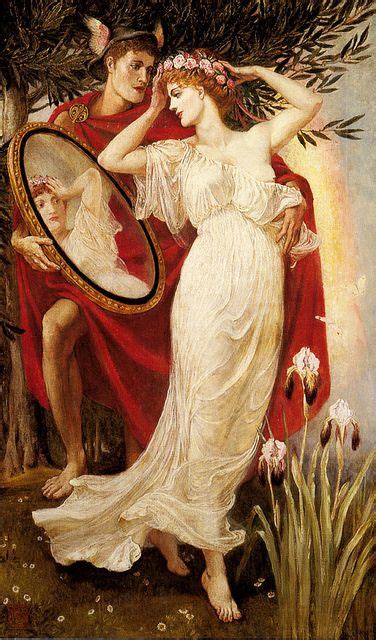“hermes And Venus Aphrodite Gazing Into A Mirror” By Walter Crane 1885 Pre Raphaelite Art