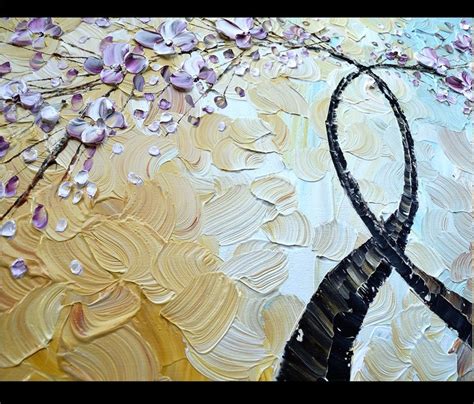 Custom Art Abstract Painting White Cherry Tree Painting Etsy