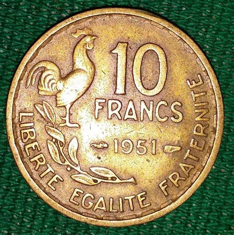 Coin 10 Francs 1951 Etsy Italia Monete Filatelia Coin
