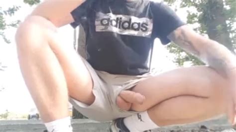 Hard Dick Out Of Shorts On The Street