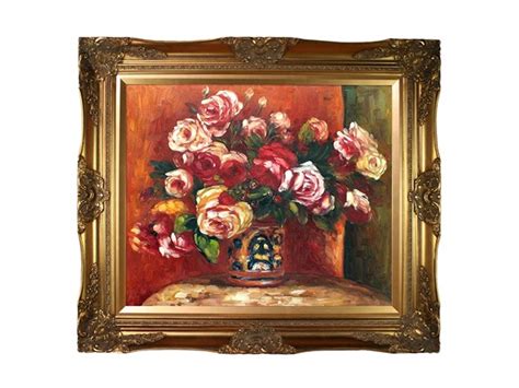 Roses In A Vase 1914 By Renoir