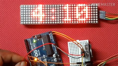 Arduino And Max7219 Led Matrix Clock With Rtc Ds1307 Youtube