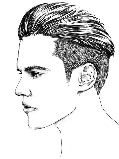 male face drawing face sketch guy drawing cool pencil drawings outline drawings hair