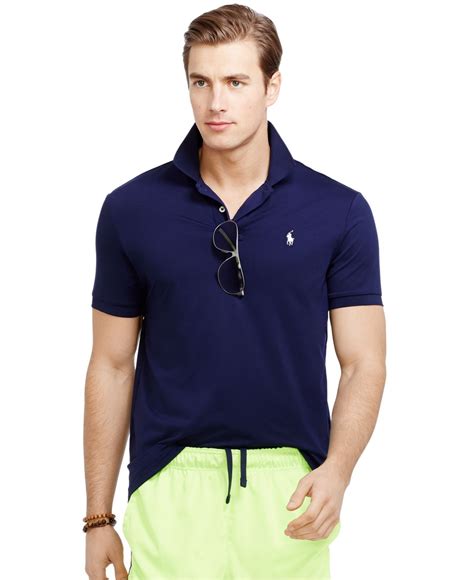 Polo Ralph Lauren Performance Polo Shirt In Blue For Men Lyst