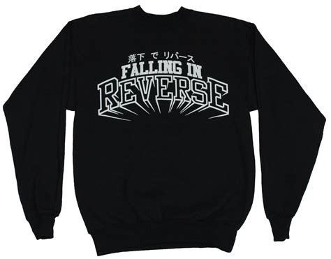 Falling In Reverse Crewneck Sweatshirt Beaming White Letter Logo Image Medium