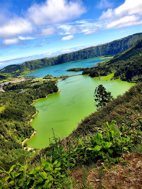 Blue And Green Lake In The Azores Amazing Sight 720x1520 Oc R