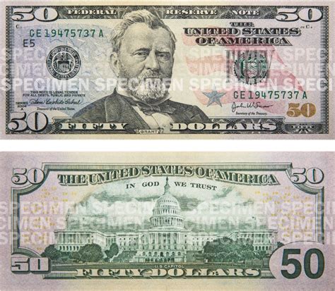 Printable 50 Dollar Bill
