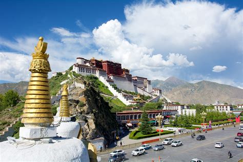 Tibet Blue Sky And High Altitude Monasteries