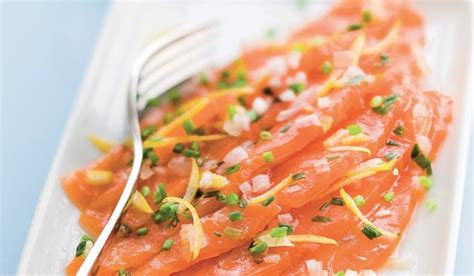 Emincés de saumon mariné aux échalotes et zestes de citron surgelés