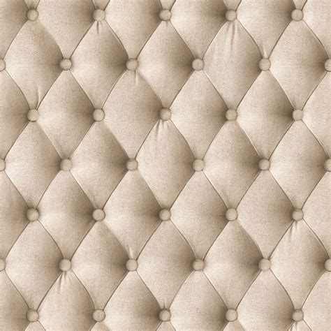 Chesterfield Faux Materia Effect Textured Wallpaper In Beige Cool