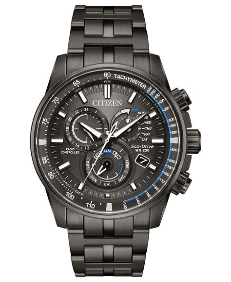 Citizen Mens Chronograph Eco Drive Perpetual Chrono A T Gray Stainless