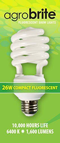 Agrobrite Flc26d 26 Watt Spiral Compact Fluorescent Grow Light Bulb