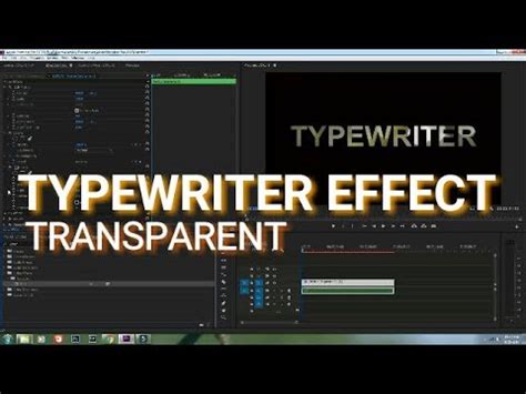 Download the free preset to get started. How to Make Transparent Typewriter Effect in Adobe ...