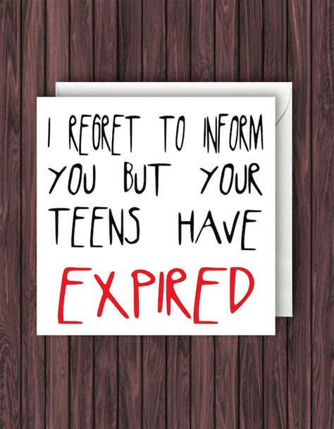 Teens Expired Funny Birthday Card 20th Birthday Card
