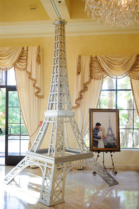 White Eiffel Tower Photo Prop