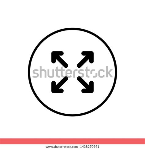 Full Screen Vector Icon Size Symbol Stock Vector Royalty Free