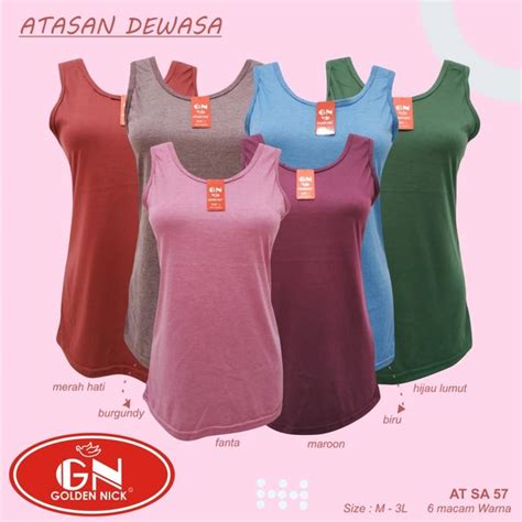 Jual Tanktop Wanita Golden Nick Tali Besar Singlet Kaus Dalam Sa Di