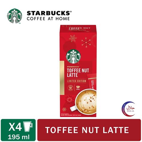 LIMITED EDITION Starbucks Toffee Nut Latte Instant Coffee Mixes 4