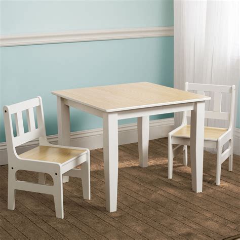 Kids' table & chair sets. NEW DELTA CHILDREN NATURAL KIDS WOODEN TABLE & CHAIRS SET ...