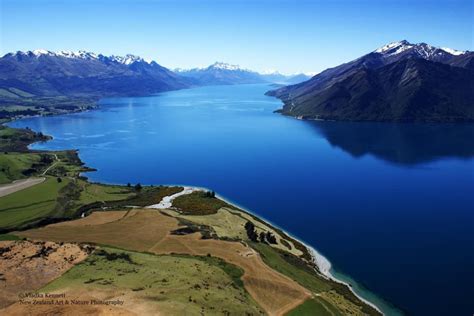 From The Village Of Glenorchy In Newzealand At The Northern End Of