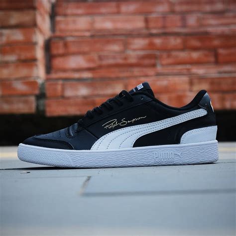 Jual Puma Ralph Sampson Leather Black White Shopee Indonesia