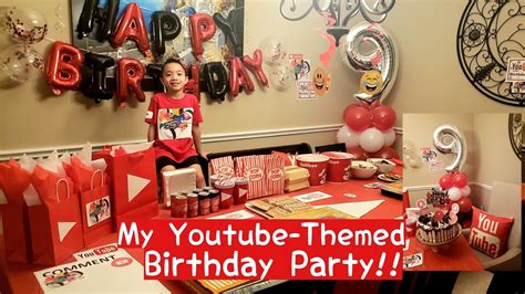 My Youtube Themed Birthday Party Diy Youtube Party Decors Youtube
