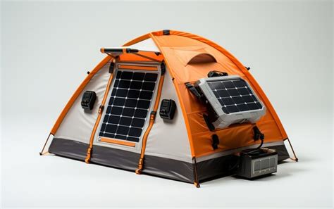 Premium Ai Image Solar Powered Tents White Scene