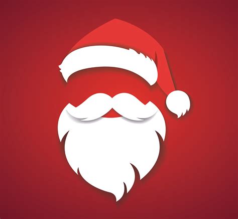 Christmas Hat Svg Free Santa Vector Hat Christmas Merry Beard Claus