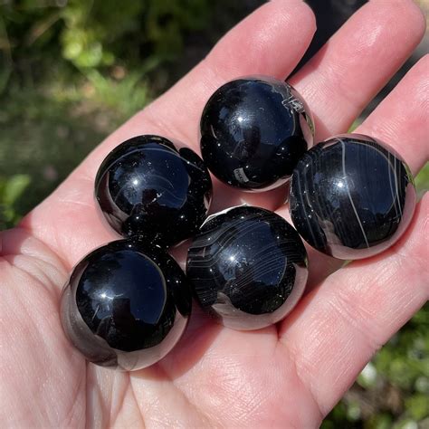 Onyx Sphere Black Agate Ball For Protection The Rock Crystal Shop