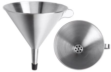 This commercial grade funnel is perfect for the home herbalist, and body care manufacturer, for its ability to remove unwanted matter before final blending and formulating. Funnel, Stainless Steel, Fitted with Strainer - Welcome to Oilybits U.K.