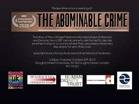 the abominable crime screens in london pulitzer center