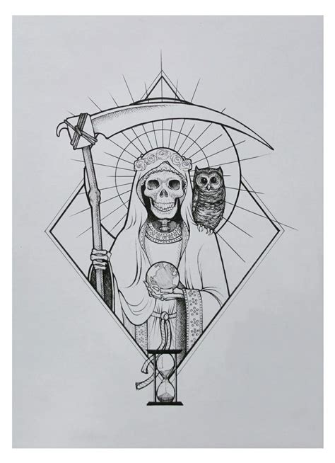 Total Imagen Dibujos A Lapiz De La Santa Muerte Viaterra Mx