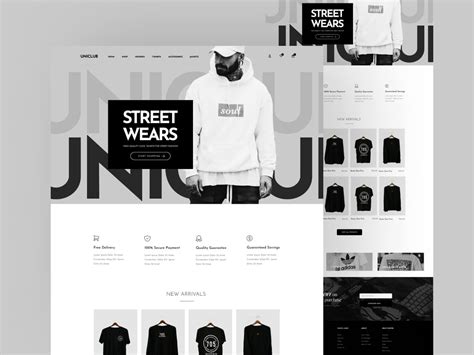 Uniclub Figma Clothing Store Website Design Template