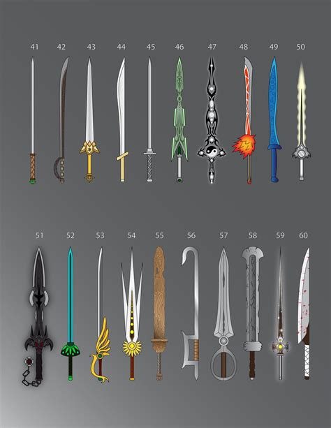 100 Swords 41 60 By Lucienvox On Deviantart Espadas Espadas Desenho