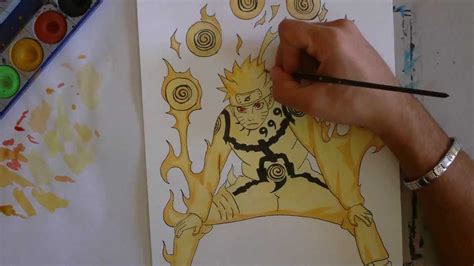 Tutorial How To Draw Naruto Kyuubi Mode Naruto Youtube