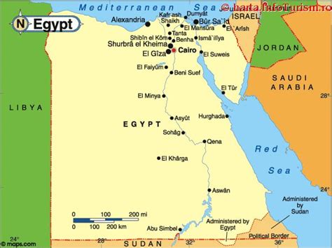 Egipt Harta Turistica Harta