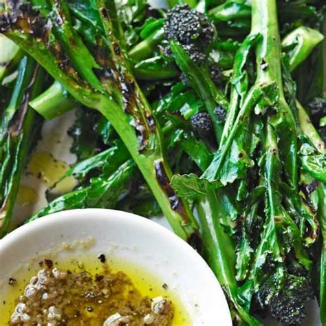 Charred Purple Sprouting Broccoli With Bagna Cauda Broccoli Rabe Recipe