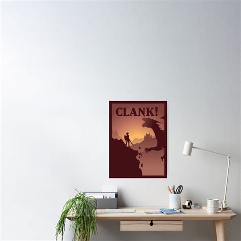 Clank Board Game Minimalist Travel Poster Style Gaming Art Poster