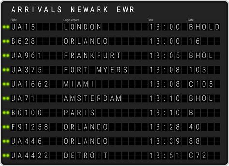 Newark Liberty Airport Arrivals Ewr Flight Schedules And Ewr Arrival