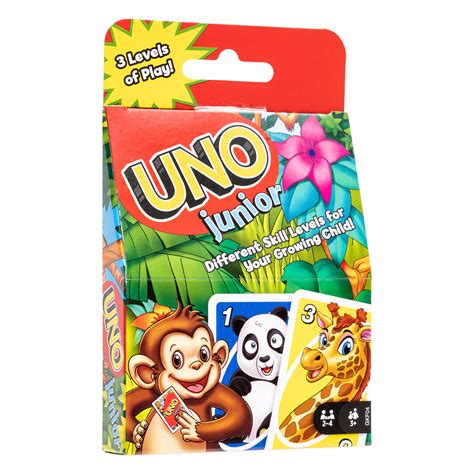 These are distinguished by their colors (red, blue, green, and yellow). UNO Junior Card Game