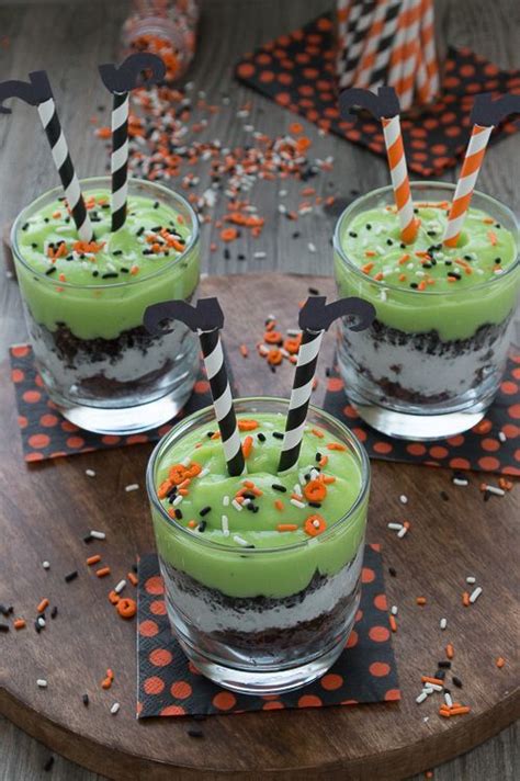 Celebrate Halloween With A Pudding Parfait Mix Up Some Green Pudding